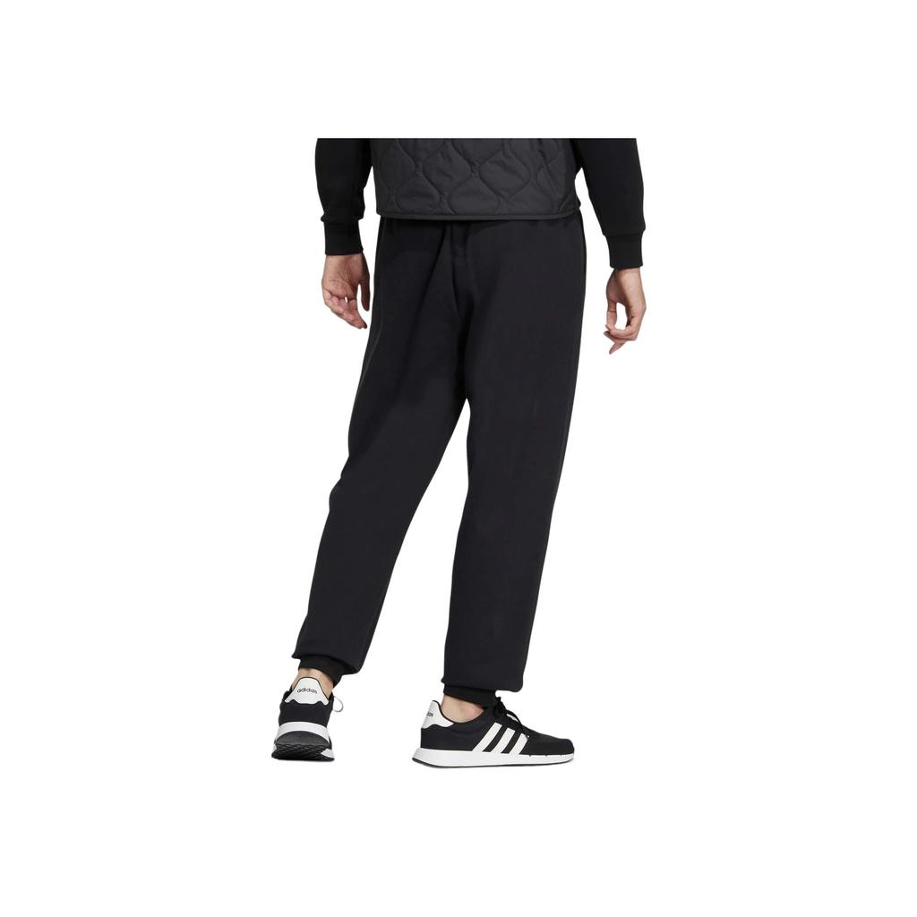 Adidas Neo Logo Print Elastic Waist Jogger Pants Unisex Bottoms Black HN8751