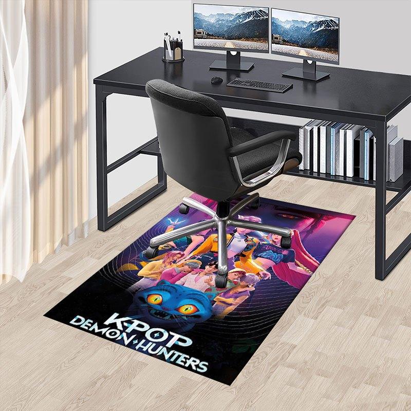 

KPOP DEMON HUNTERS: The Official Merchandise Collection Offic Chair Mat, K-pop Theme Carpet, Non-slip, Soft and Durable Leisure Rug for Int 60cm by 90cm