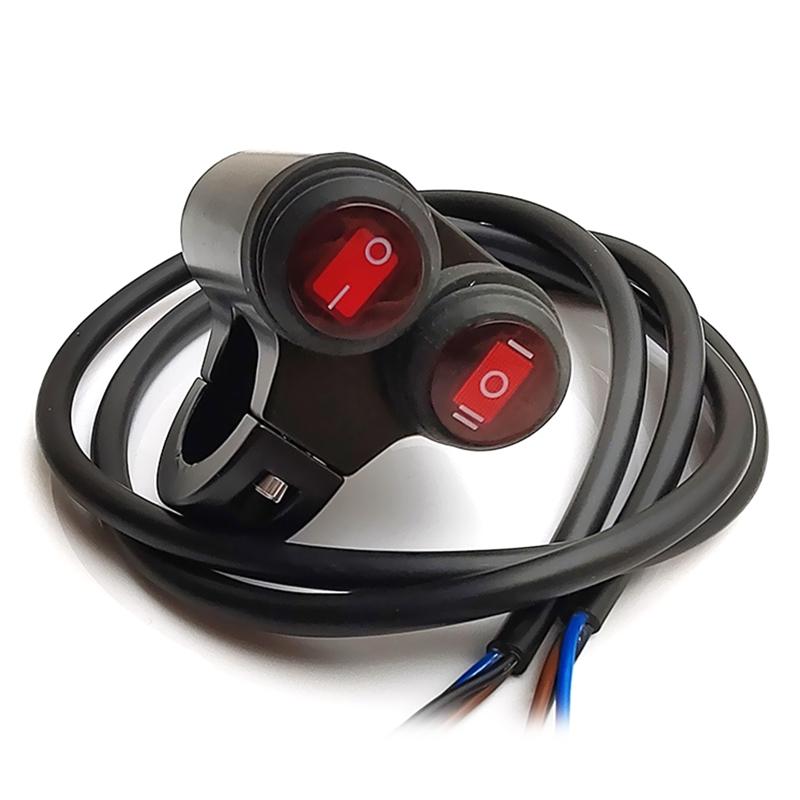 

Motorcycle Switch Handlebar Control Dual Button 2 in 1 Foglight Spotlight Switch 1