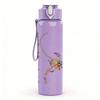 1PC Boho Ethnic Feather Ornament Print 750ml Color Plastic Sports Water Bottle Leakproof Flip Straw Lid Suitable for Sports Office Home Use