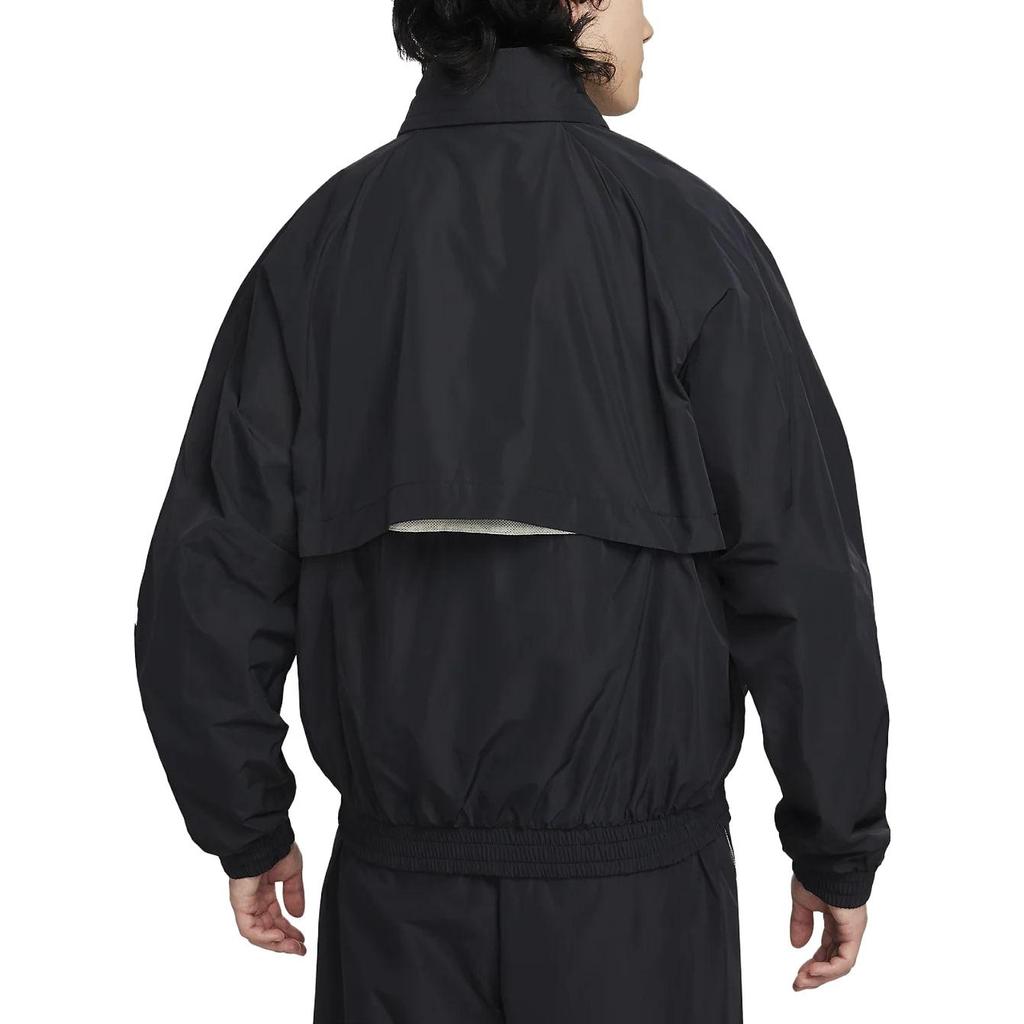 Nike Swoosh Woven Jacket Asia Sizing 'Black White' Men's FB7878-010