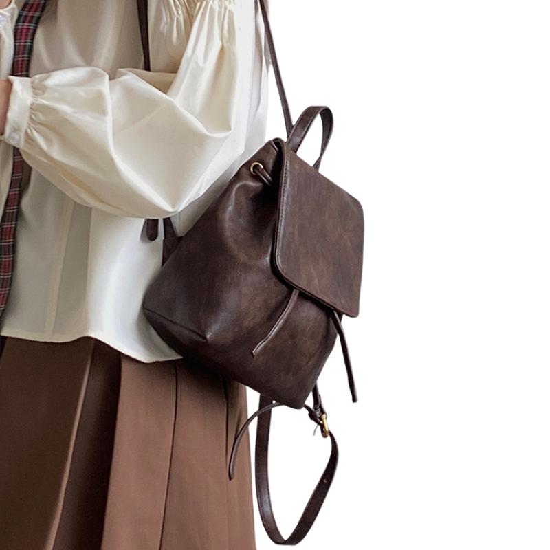 

Винтажный женский кожаный рюкзак, модный мини-коричневый рюкзак, женские легкие сумки через плечо, женская многофункциональная сумка