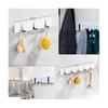 Living Room Coat Rack Hangers Household Items Creative Wooden Invisible Door Row Hook Foldable Clothes Bag Key Hanging Hook