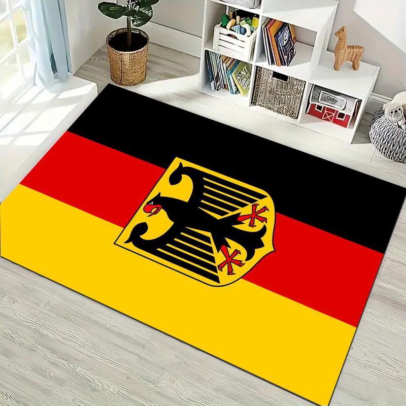 Germany National Eagle Flag Football Rug Non Slip Floor Carpet Living Room Game Room Soccer Fan Home Decor