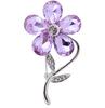SKEDS Women Elegant Plant Flower Metal Brooches Corsage Fashion Rhinestone Pearl Badges Jewelry Vintage Lady Brooch Pin Gift