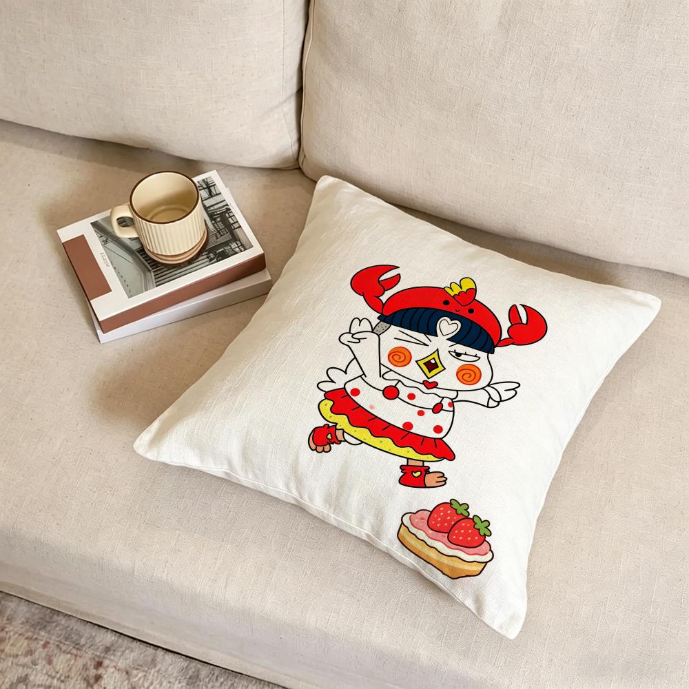 Samyang Buldak Chicken Ramen Cushion Cover Fabric Soft Furnishing,Pillowcase, Cushion Cover, Sofa Pillow, Home Decoration