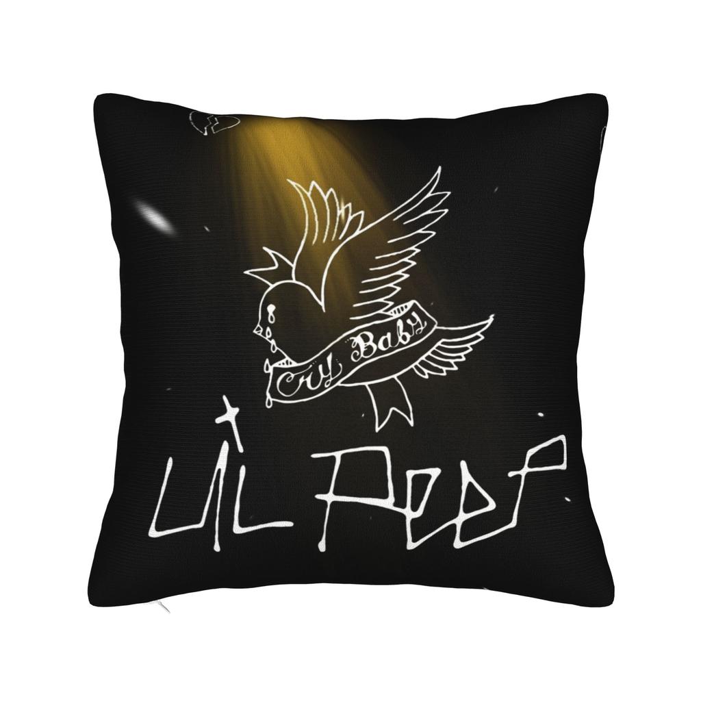 Lil Peep Pillowcase Printed Polyester Cushion Cover Decorative Throw Pillow Case Cover Sofa Zippered 40X40cm