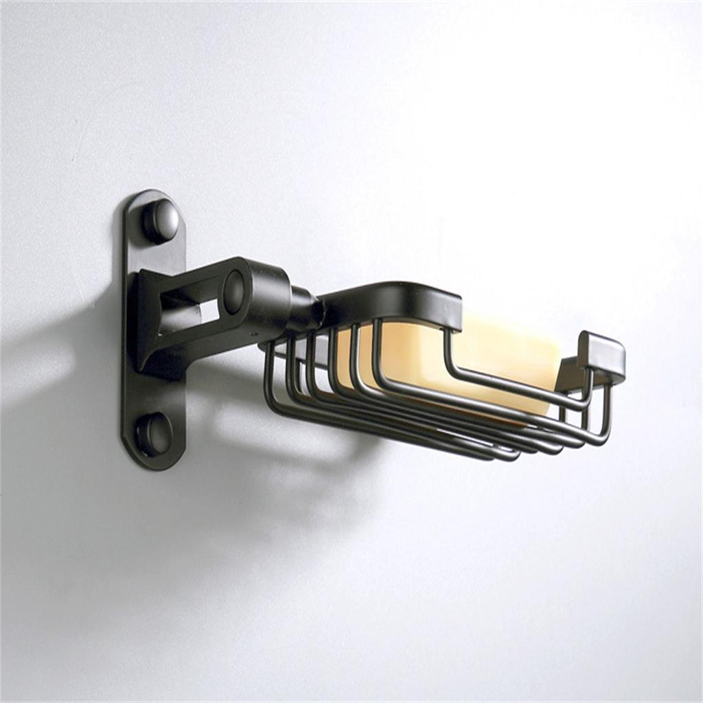 Sanitary Ware Bathroom Wall Hanging Kitchen And Bathroom Hardware Soap Net Soap Rack Space Aluminum Black