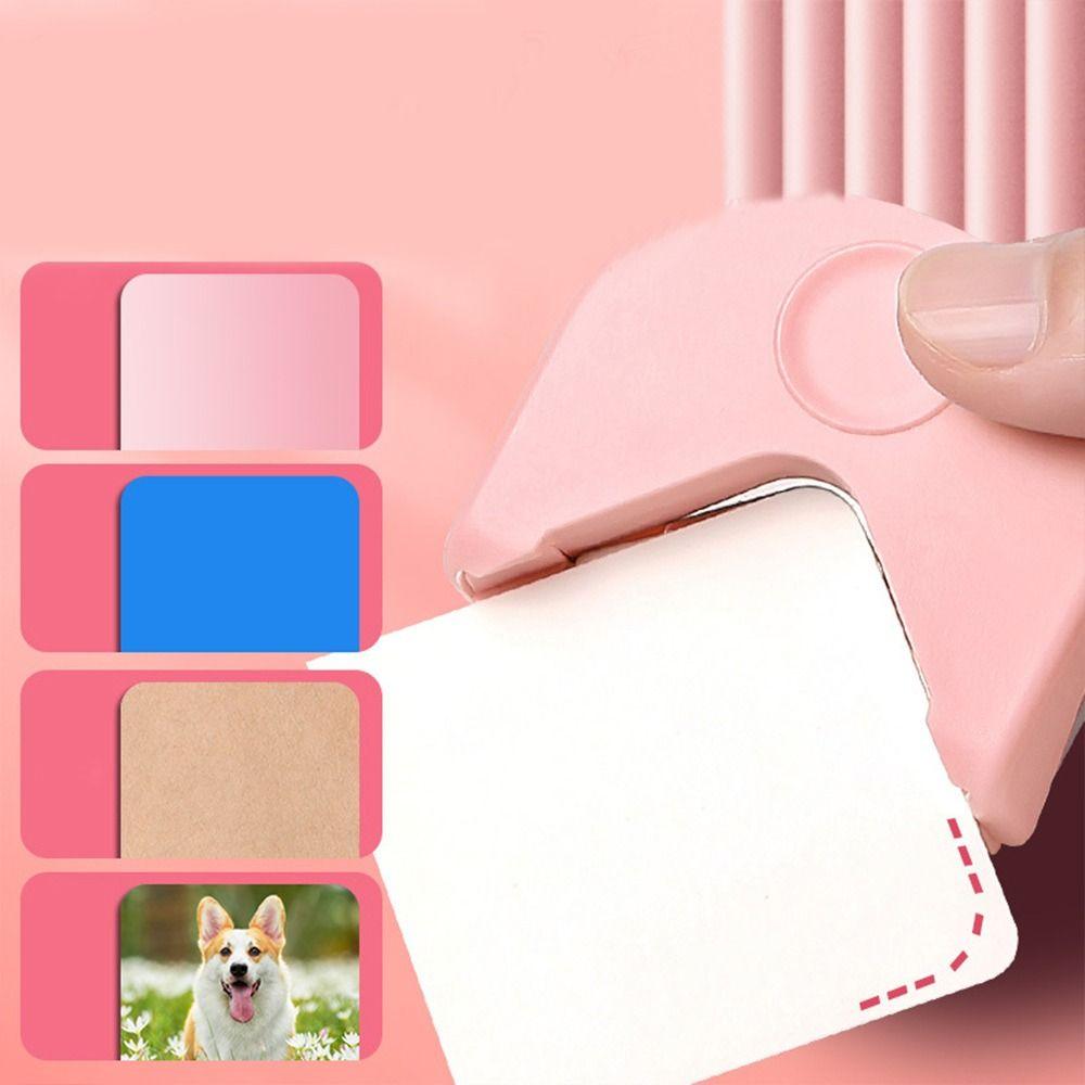 Portable Paper Trimmer R4 Corner Punch Paper Cutter Arc-shaped R4 Corner Rounder DIY Craft Metal Office Accessories