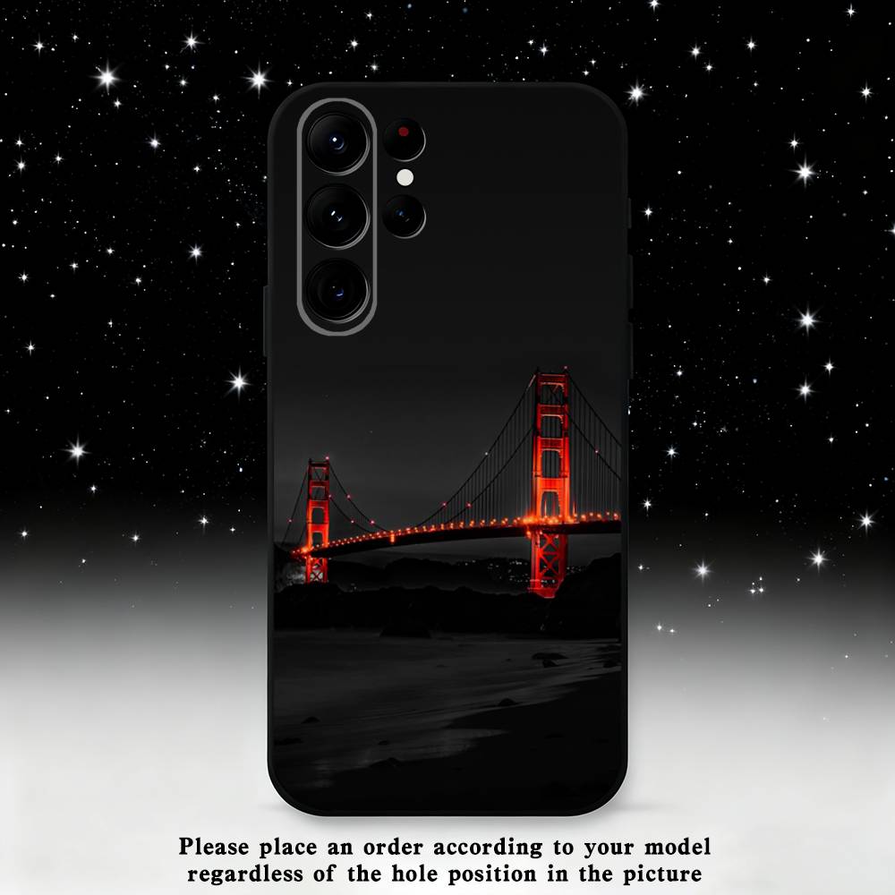 USA Golden Gate Bridge  Phone Case For Samsung S25,S24,S21,S22,S23,S30,Ultra,S20,Plus,Fe,Lite,Note,10 Black Soft Shell