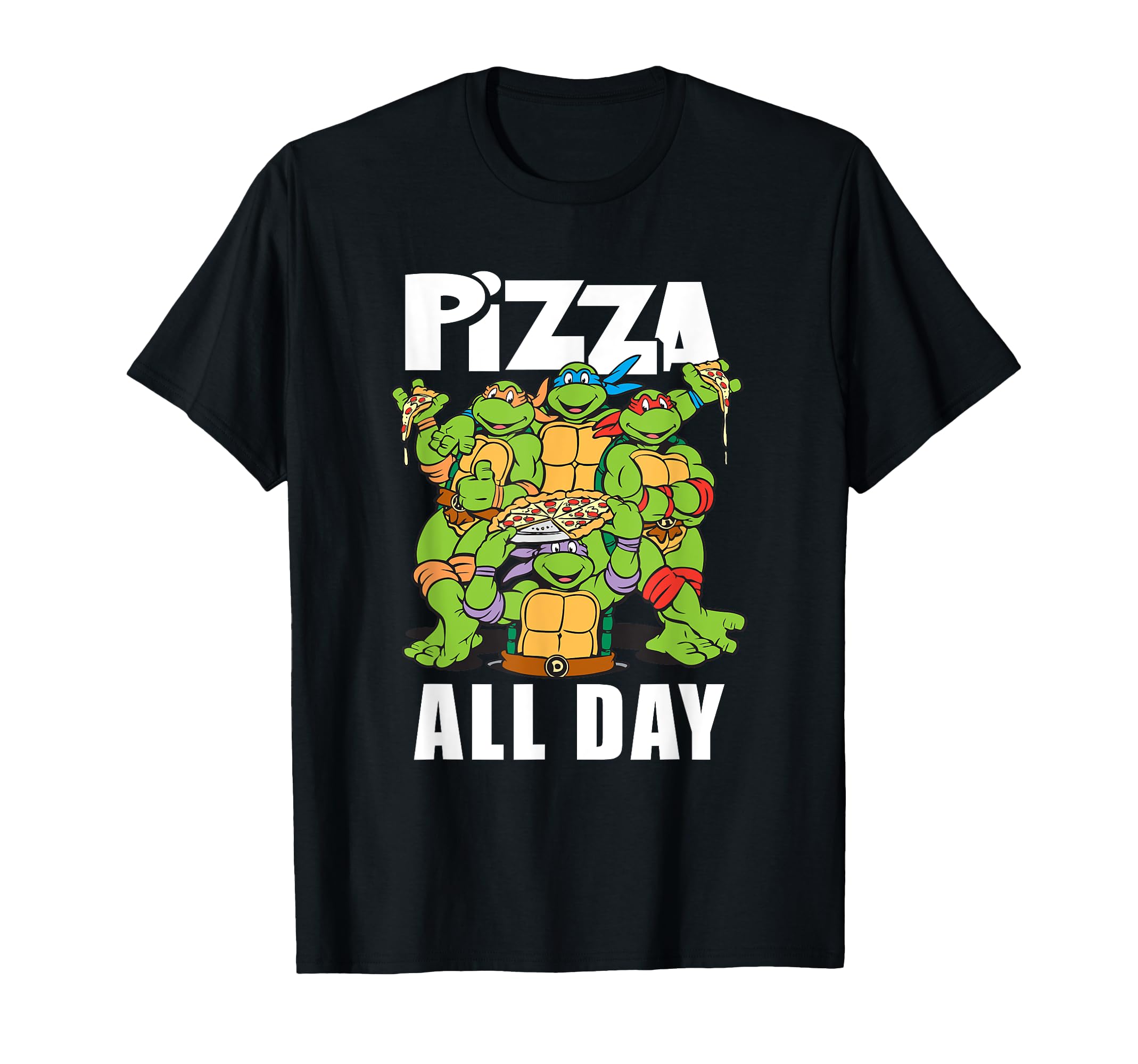 

Подростки Мутанты Ниндзя Черепашки Пицца Весь День Винтажная Футболка