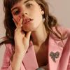 Stylish And Elegant Trendy Bow-Adorned Luxury Alloy -Encrusted Brooch