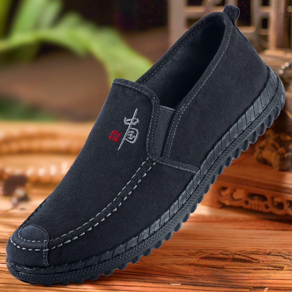 

New breathable cloth shoes men s 2025 old Beijing cloth shoes casual versatile one-pedal shoes non-slip and wear-resistant canvas shoes 44