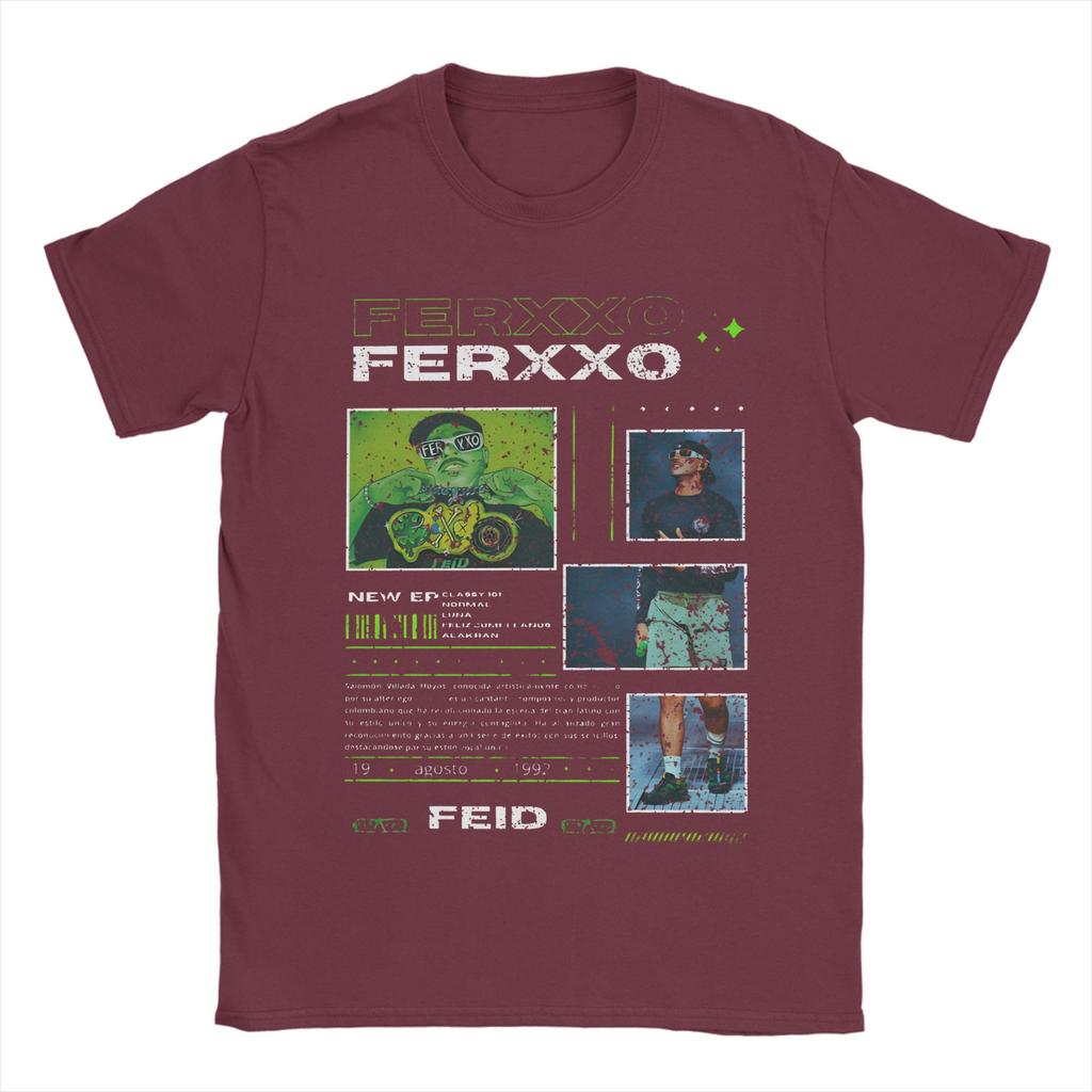 Feid Ferxxo TShirt Summer Vintage TShirts Pure Cotton Fashion Tshirt For Man Custom DIY Top Tees