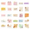 50 Hand-Torn Inspirational Text-On-Video Special-Shaped Stickers Diy Handbook Luggage Notebook Decorative Stickers