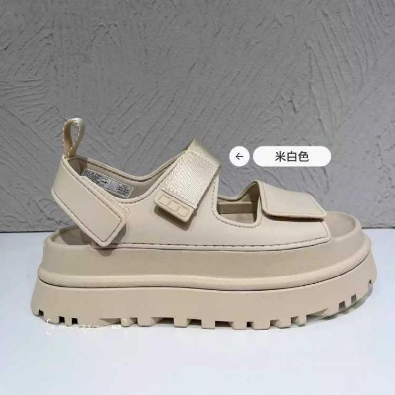 2025 spring and summer new Velcro muffin thick sole heightening comfortable versatile casual sports open-toed sandals women's outer wear