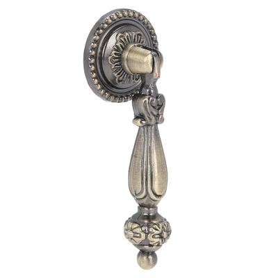 4 PCS Big Size Drawer Pulls Retro Copper Zinc Alloy Bronze Tear Drop Pulls Mounting Screws Antique Style Handles