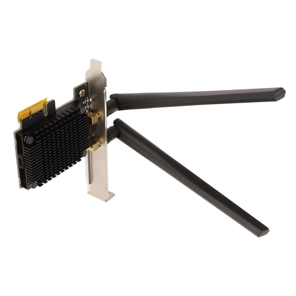 PCIE Wifi Card 2.4G 5G 6G Tri Band 5400Mbps MU MIMO Low Latency Wifi 6E Card with 6dBi High Aain Antenna for Winodows