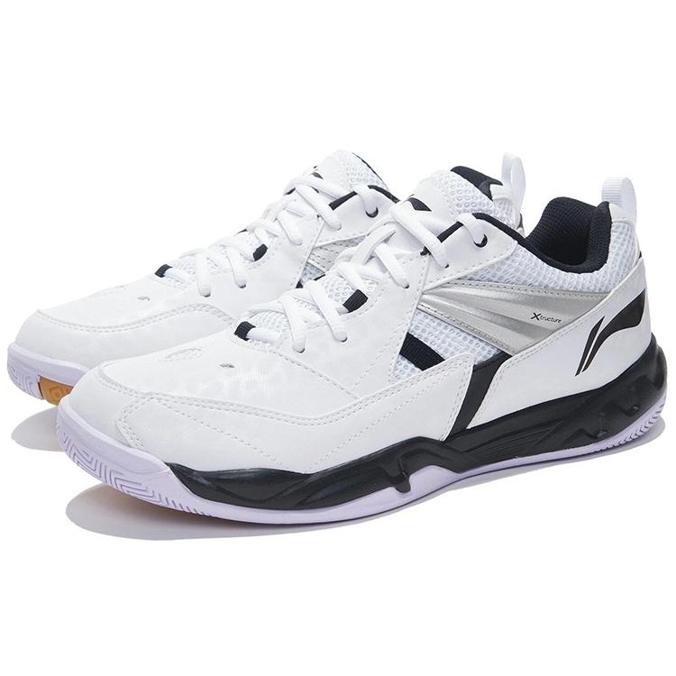 Li Ning Koba Textile, Synthetic Leather Cushioning Slip Resistant Abrasion Resistant Breathable Low Top Badminton Shoes AYTM079-11