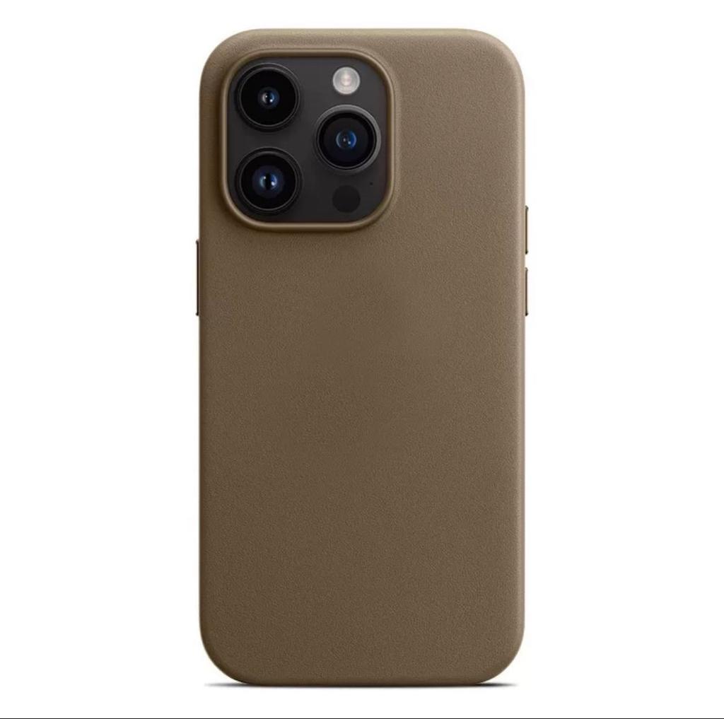 Suitable for the Same Apple 16promax Official Leather Phone Case iPhone 15pro Magnetic 13 Neutral 17pro