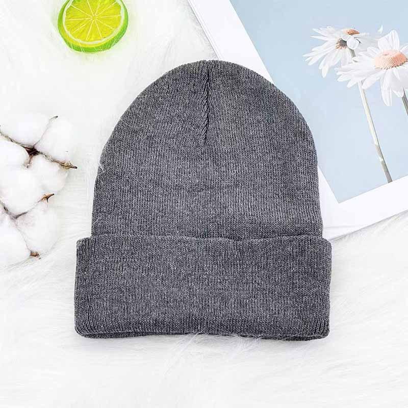 Autumn/Winter Solid Color Knitted Retro Round Top Hat Outdoor Cold-Proof Windproof Flat Head Hat