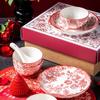 Romantic Rose Ceramic Dinnerware Gift Set