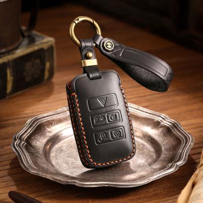 Potrivit pentru Husă Cheie Land Rover Range Rover Discover 5 Jaguar Piele Naturală Crazy Horse Set Chei Auto Handmade Breloc