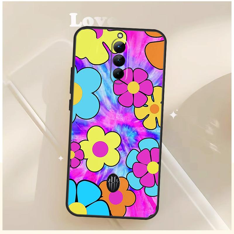 Hippie Daisy Tie-dye Flower Peace Case For ZTE Nubia Red Magic 10S 9S 8S 8 9 10 11 Pro Plus 6 7 7S 6S For RedMagic 10 Air Cover
