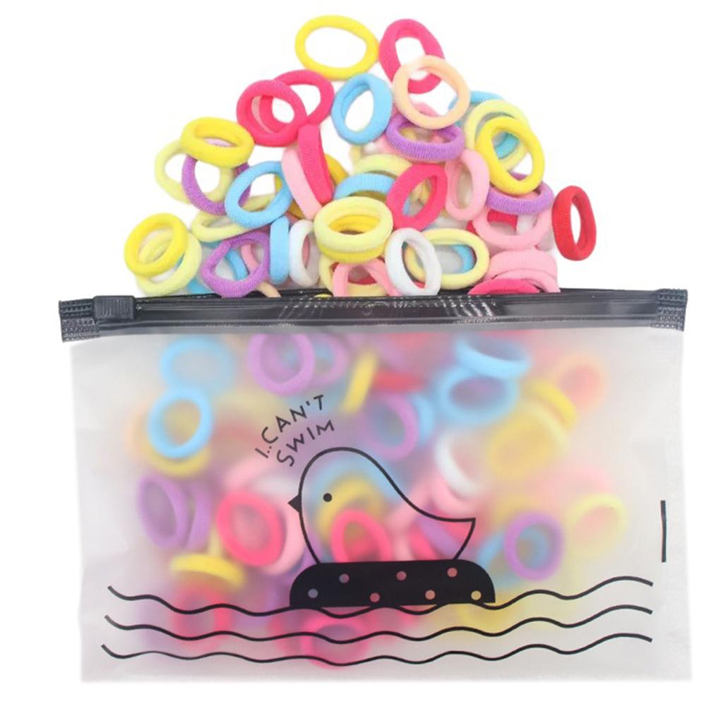 100pcs Hair Bobbles for Women Girls Hair Scrunchies Ponytail Holder Elastic Hairbands Christmas Gift