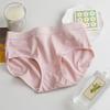 5Pcs Mid Waist Solid Color Panties Weather Pattern Underwear for Women Simple Seamless Briefs  Lady