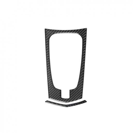 2Pcs For 2008-13 Cadillac CTS Carbon Fiber Interior Gear Shift Cover Trim