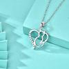 925 Sterling Silver Pendant Accessories Cute Love Cat Animal Diamond Necklace Jewelry