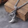 Dragon Claw Pendant Necklace Retro Punk Beast Claw Jewelry for Men Bike Riding Party Accessories