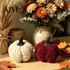 Cozy Farmhouse Autumn Decor Mini Plush Artificial Pumpkin Decoration, Fall 3D Stuffed Halloween Home Decoration Ornament for Thanksgiving Seasonal