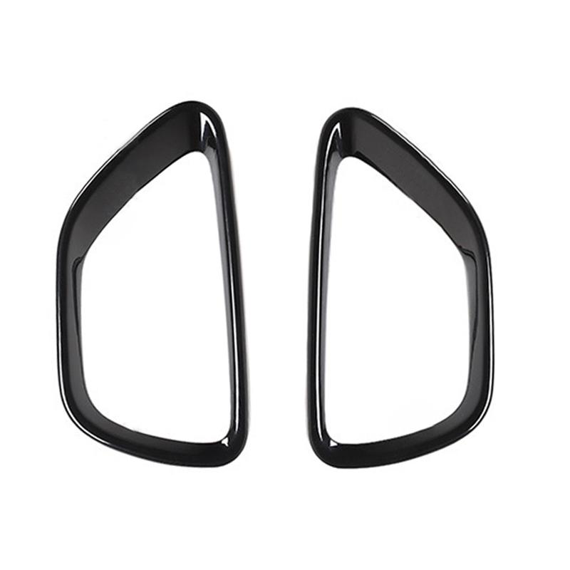 2Pcs Front Bumper Fog Light Bezel Cover Trim Fog Lamp Frame Black for Jeep Grand Cherokee 2014 2015 2016 2017