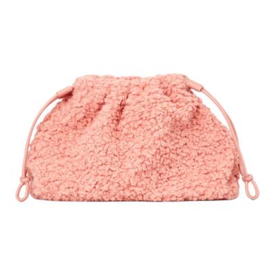 Fashionable Elegant Drawstring Closure Polyester Clutch Women Clutch Pink 1261617001