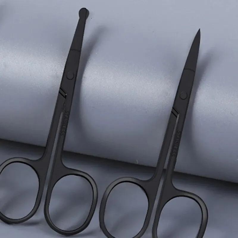 Nose Hair Shears For Personal Care Facial Hair Removal And Ear Nose Eyebrow Trimming Stainless Steel Fine