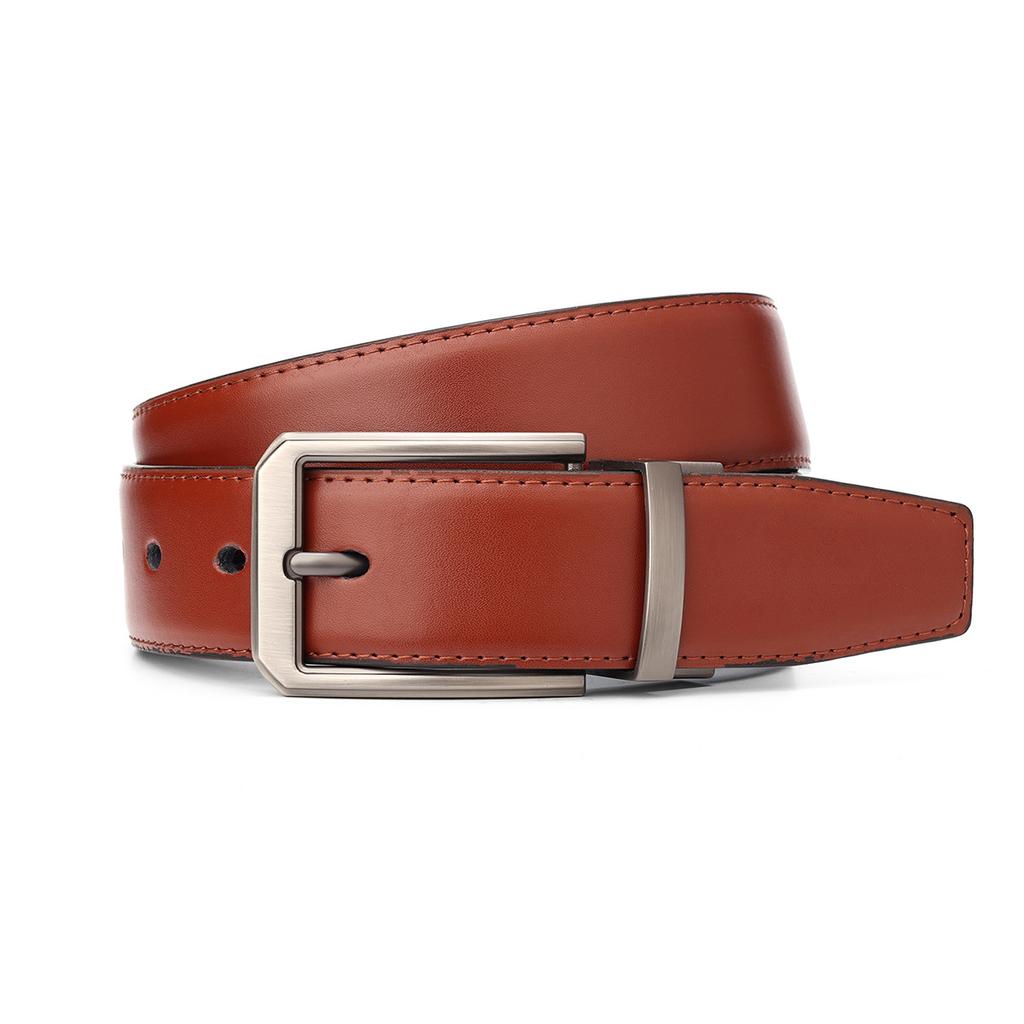 Double-Sided Use Men'S Belt Leather Pin Buckle Cowhide Belt High-End Business Versatile Belt Men