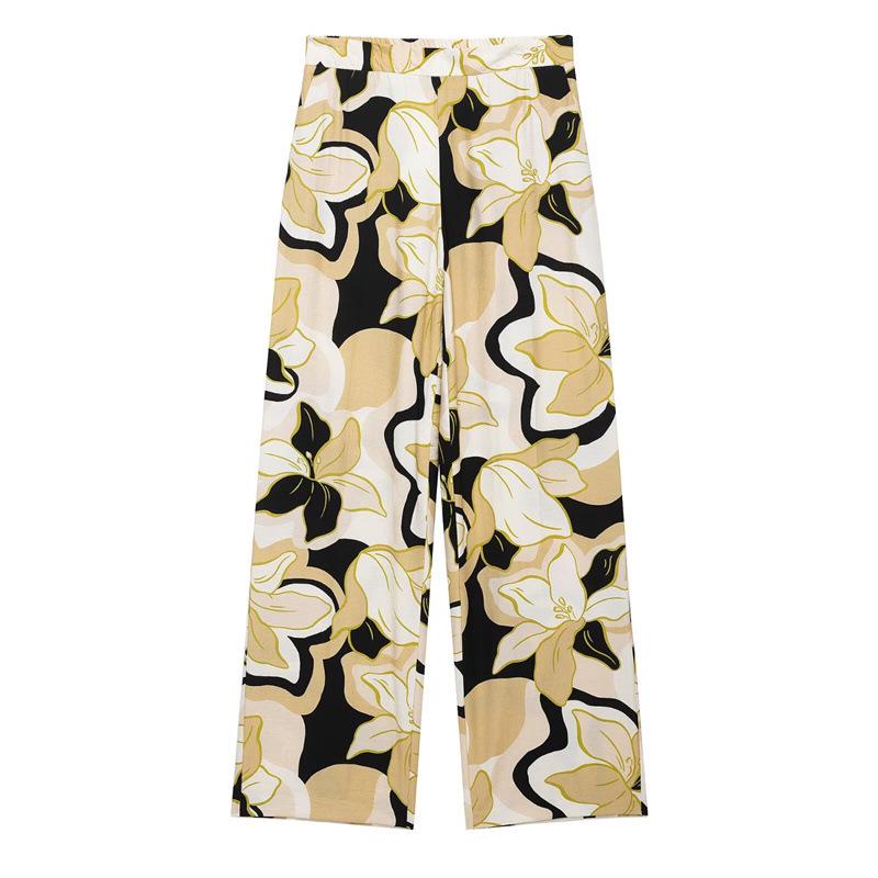 

TAOP&ZA Женский весенне-летний комплект из свободной рубашки с принтом и повседневных длинных брюк XS