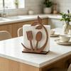 Hollow Out Wooden Leaf Napkin Holder Farmhouse Style Napkin Stand Tissue Storage Holder  Party Use