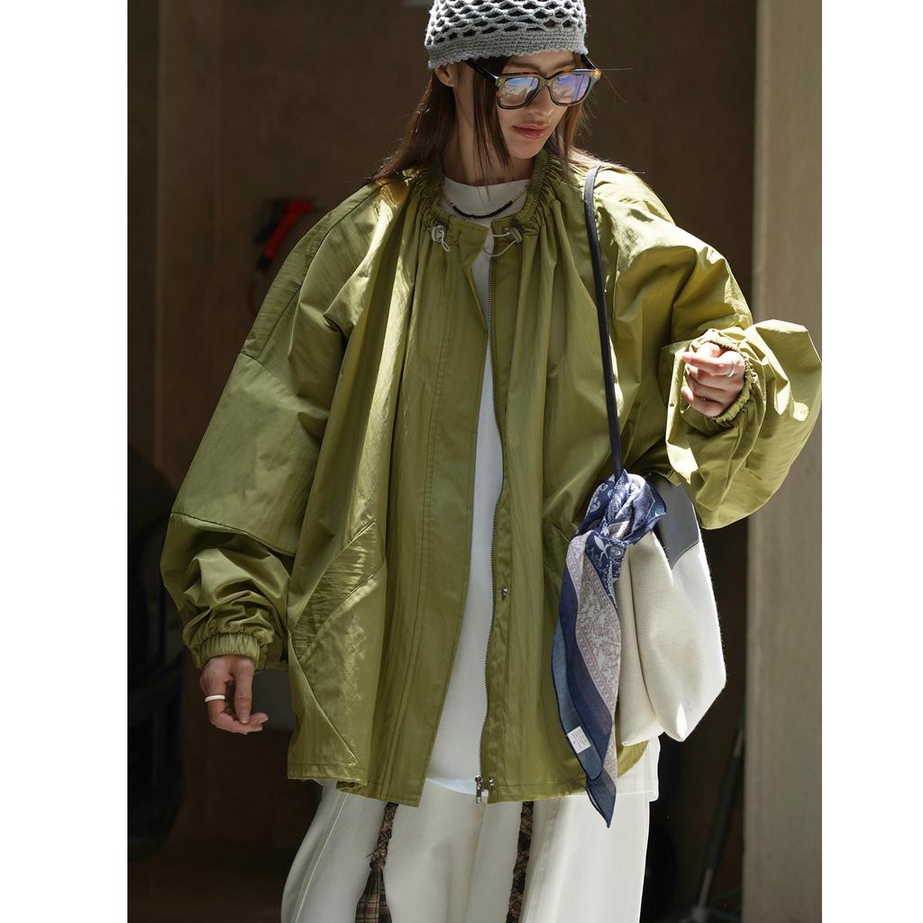 Johnature Korean Outdoor Sports Zipper Jacket Autumn Loose Windproof Casual Jackets For Women