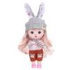 9Inch Lifelike Newborn Baby Doll Plaything Sweet Face Reborn Doll With Clothes Long Hair Baby Girl Jointed Movable Doll Birthday Present