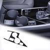 Glossy Piano Black Center Cup Holder Panel Sticker For Subaru Crosstrek -24