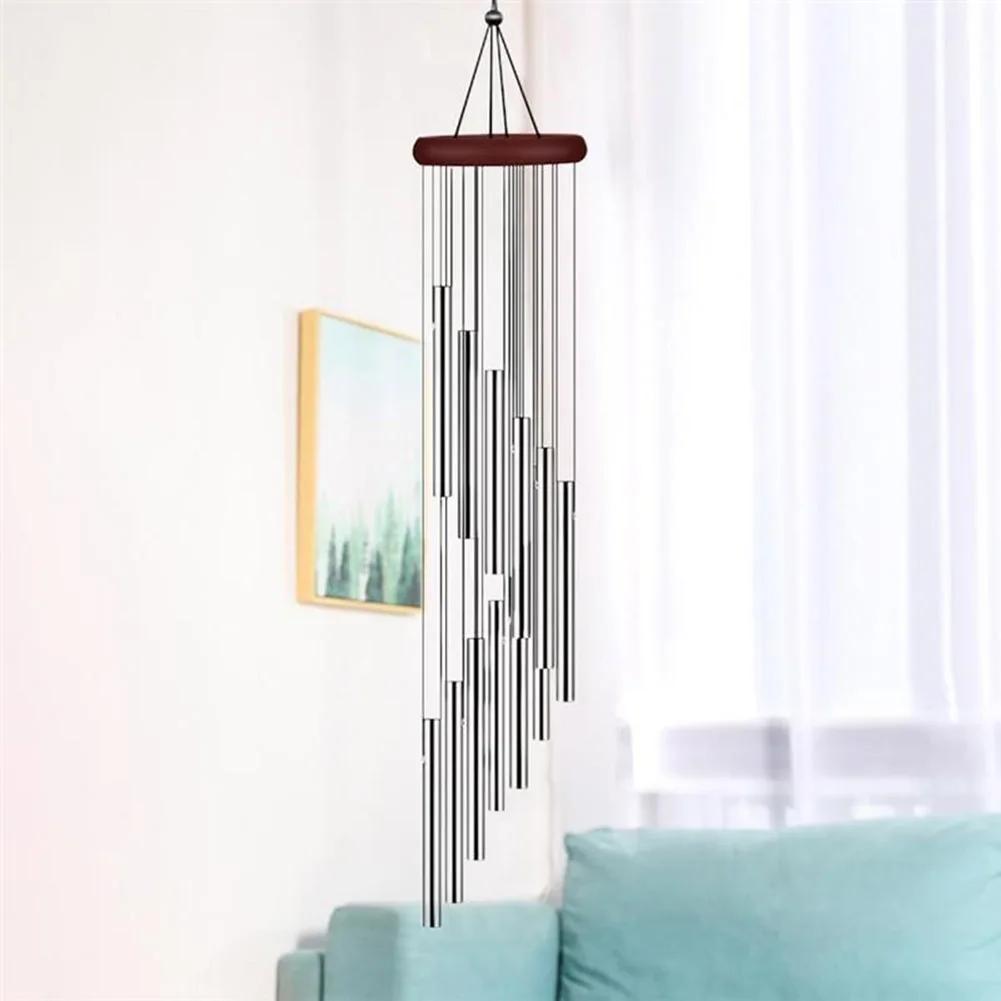 `12 Tubes Wind Chimes `Aluminum Tube Pine Wind `Chimes Bells Metal Pipe `Wind Chimes Bells Decor `Outdoor Yard Decoration