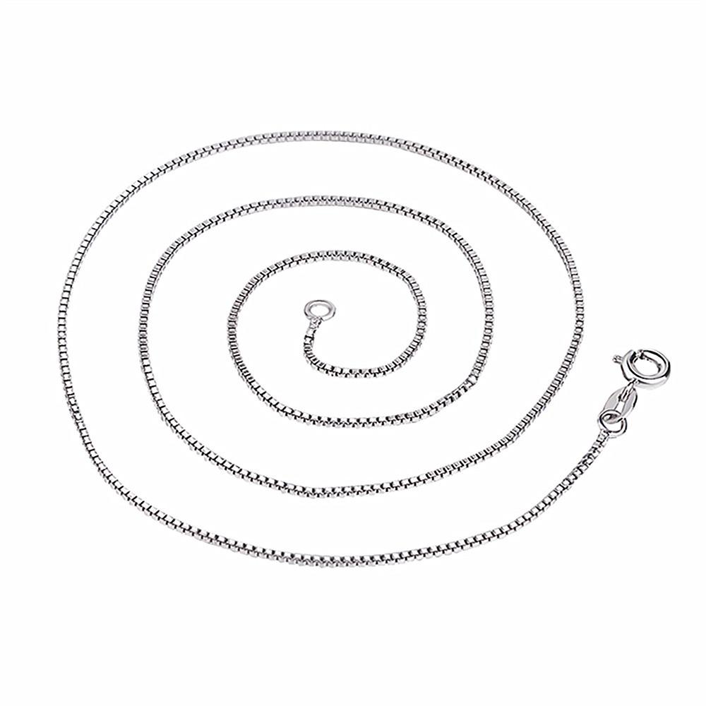 Collana Argento Tempo Catena Scatola Singola -Catena Corta Moda Articolo di Lusso di Alta Gamma Gioielli