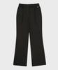HELVESKO Waistband Bootcut Pants (Black)