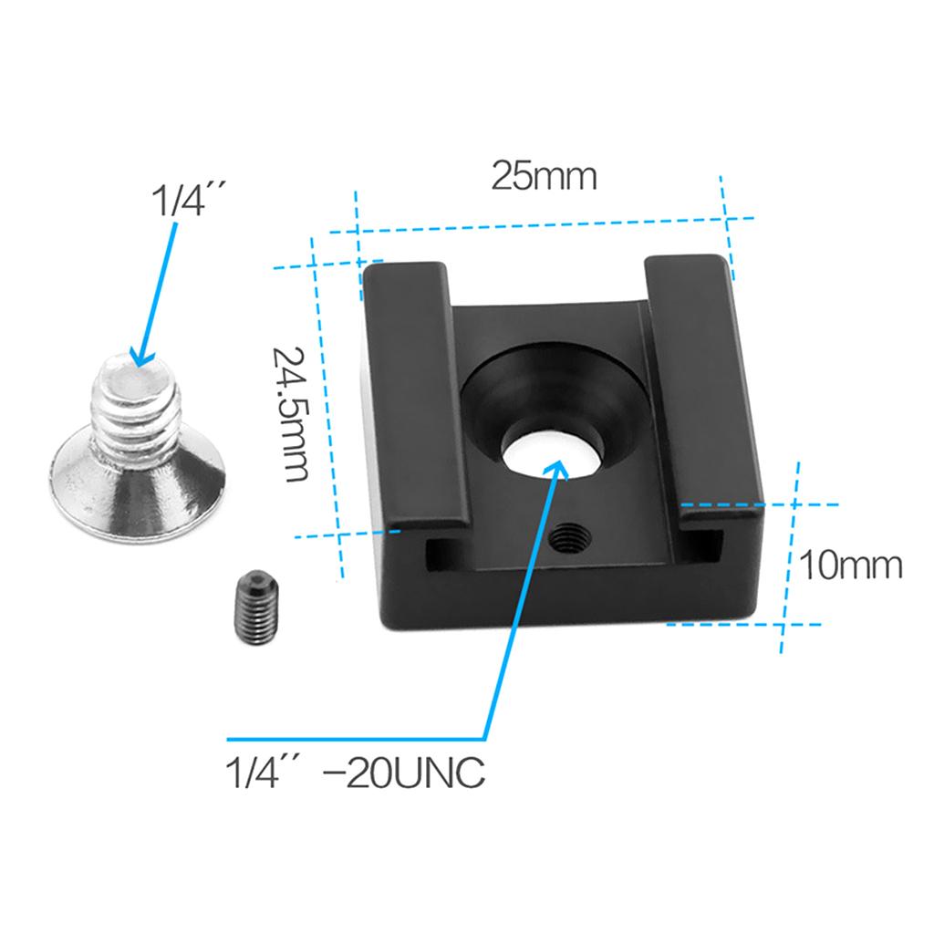 Cold Shoe Mount Adapter On-Camera Mount Adapter for  for   DSLR Camera for LED Video Microphone Monitor