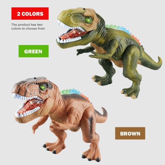 Remote Control Dinosaur Toy with Light Sound Movable Mouth Roaring Walking Tyrannosaurus Rex Figure Toddlers Boys Girls Simulated Dino Model Toy