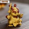 Yixing Zisha Cartoon Time Dragon Shen Tea Pet Luxury Tea Games Tea Figurine Play Toys Tea Statue Ornaments Can Be Raised Craft