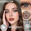 FUNSACHY 1 Pair Natural Brown Contact Lenses for Eyes Beautiful Pupils for Makeup Cosmetics Brown Color Lenses Gray Softlens